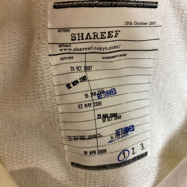 SHAREEF (シャリーフ) 双子パーカー19ss 2
