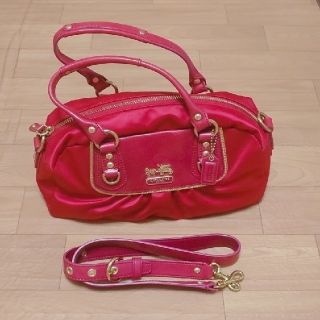 コーチ(COACH)のCOACH ☆ ピンク ボストン 2way ショルダーバッグ(ショルダーバッグ)