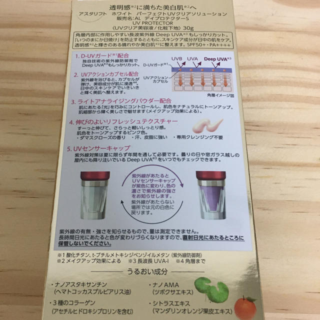 ASTALIFT(アスタリフト)のアスタリフト　日焼け止め　化粧水 コスメ/美容のボディケア(日焼け止め/サンオイル)の商品写真