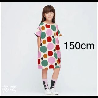 マリメッコ(marimekko)のマリメッコ  ユニクロ コラボ 半袖 ワンピース 150cm(ワンピース)