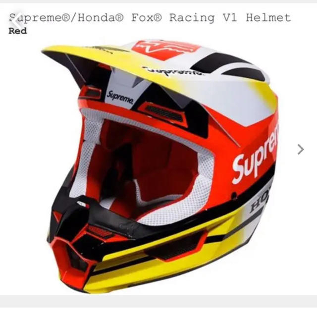 Supreme(シュプリーム)のsupreme fox honda ヘルメット　XL ゴーグルセット 自動車/バイクのバイク(ヘルメット/シールド)の商品写真