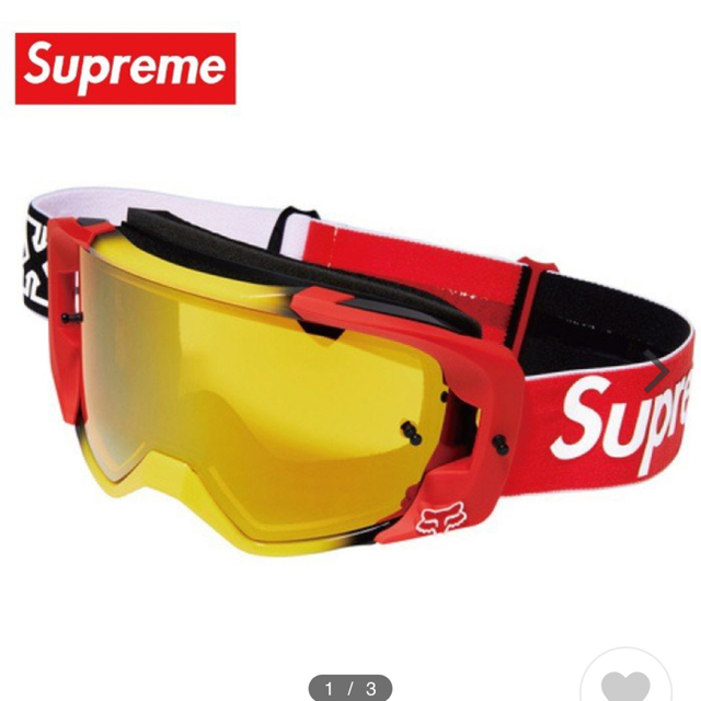 Supreme(シュプリーム)のsupreme fox honda ヘルメット　XL ゴーグルセット 自動車/バイクのバイク(ヘルメット/シールド)の商品写真