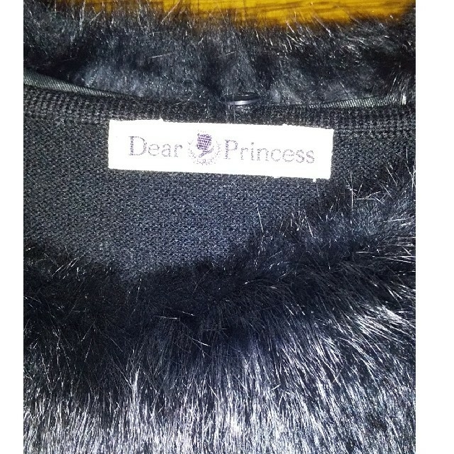 Dear Princess(ディアプリンセス)のDear Princessファー付きニットブラック レディースのトップス(ニット/セーター)の商品写真