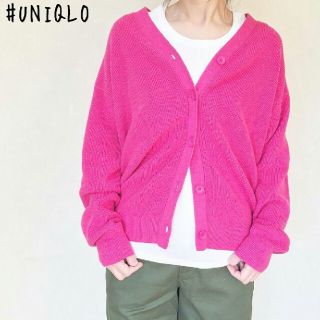 ユニクロ(UNIQLO)のUNIQLO コットンカシミヤVネックカーディガン(カーディガン)