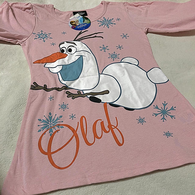 アナと雪の女王(アナトユキノジョオウ)のアナと雪の女王　オラフ長袖Tシャツ　M レディースのトップス(Tシャツ(長袖/七分))の商品写真