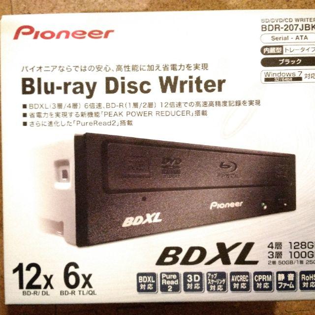Pioneer(パイオニア)のPioneer blu-ray 内蔵ブルーレイドライブ BDR-207JBK スマホ/家電/カメラのPC/タブレット(PCパーツ)の商品写真