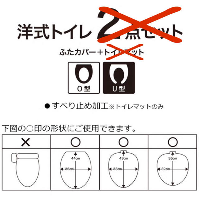 ニトリ(ニトリ)のニトリ 洋式トイレ ふたカバー インテリア/住まい/日用品のラグ/カーペット/マット(トイレマット)の商品写真