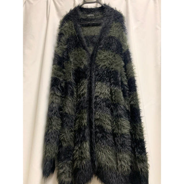 17aw  シャギー　ボーダーカーディガン