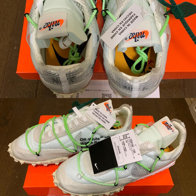 NIKE(ナイキ)の28cm OFF-WHITE×NIKE WAFFLE RACER  白 メンズの靴/シューズ(スニーカー)の商品写真