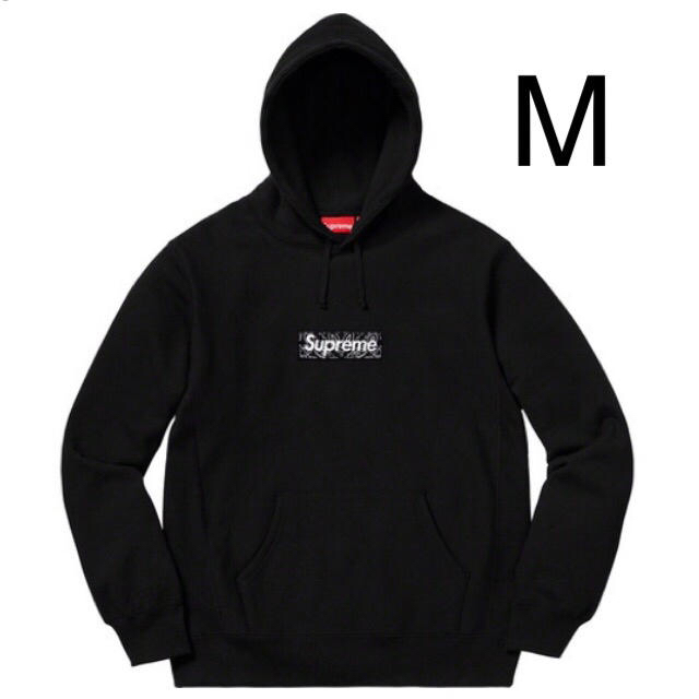 BlackSIZEM 黒　supreme bandana box logo パーカー　ボックスロゴ