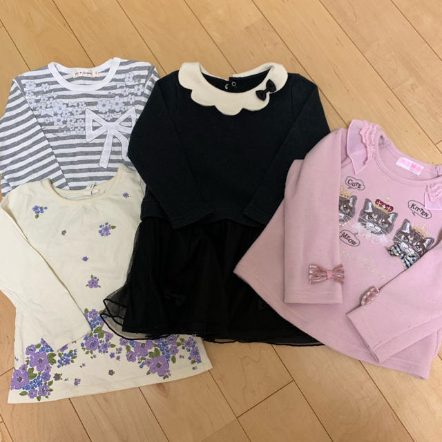 mezzo piano(メゾピアノ)のKP メゾピアノ  ４点セット キッズ/ベビー/マタニティのキッズ服女の子用(90cm~)(Tシャツ/カットソー)の商品写真