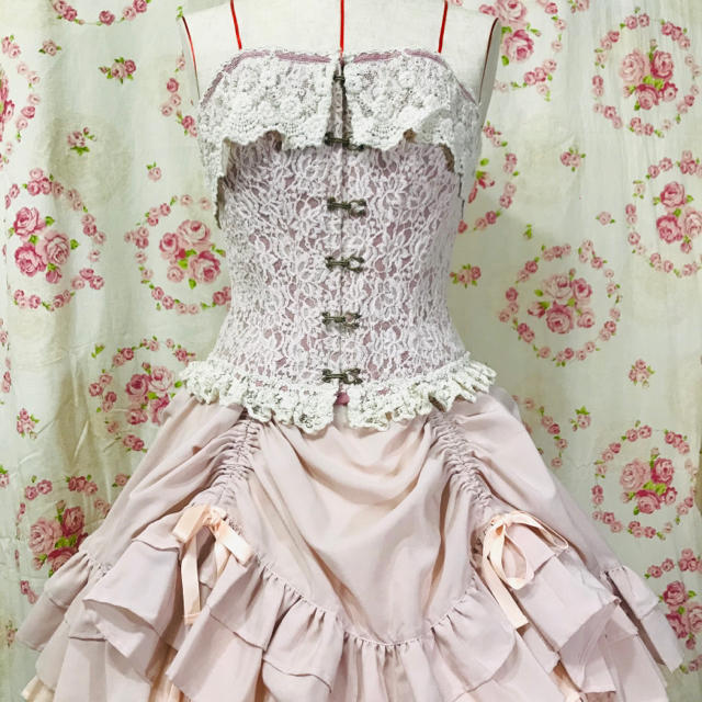 LolitafashionEXCENTRIQUE(エクサントリーク)透かしレースコルセット