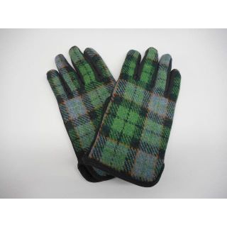 ハリスツイード(Harris Tweed)の新品 ほっとﾀﾞｳﾝ手袋 (M) Harris Tweed ｸﾞﾘｰﾝﾁｪｯｸ(手袋)