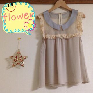 フラワー(flower)の＊シフォンブラウス＊(シャツ/ブラウス(半袖/袖なし))