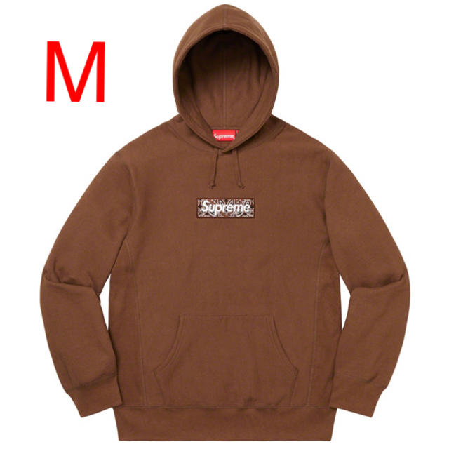 Supreme(シュプリーム)の【茶色・M】supreme Bandana Box Logo Hooded メンズのトップス(パーカー)の商品写真