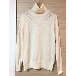 バナナリパブリック(Banana Republic)の【美品】バナナリパブリック オフホワイトタートルネックセーター(ニット/セーター)