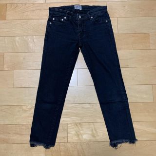 アングリッド(Ungrid)のアングリッド 黒フレイドヘムストスキデニム size24 N330(スキニーパンツ)