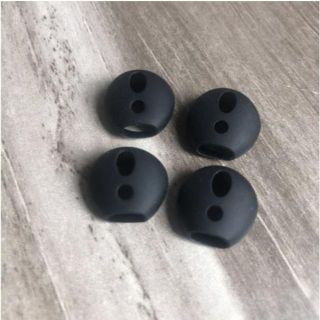 【新品】 Airpods 落下防止 超薄型シリコン 滑り止め ２セット ブラック(その他)