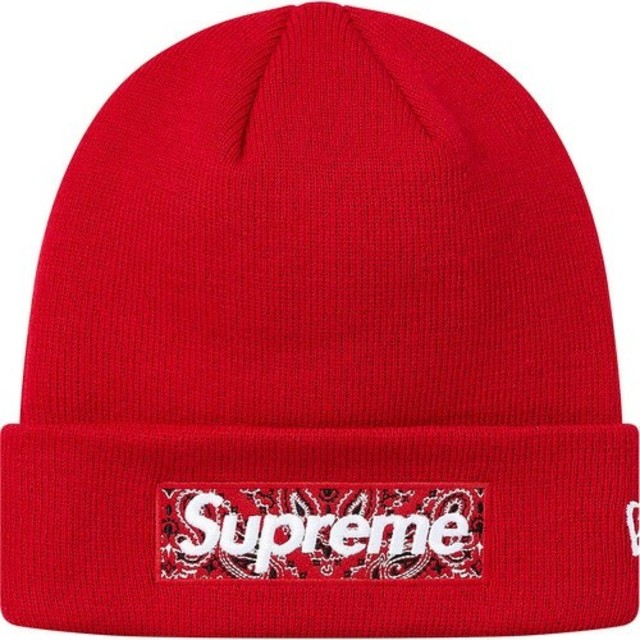 Supreme New Era® Box Logo Beanie red