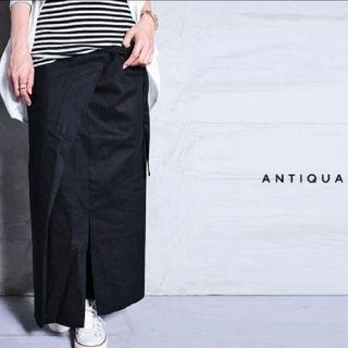 アンティカ(antiqua)のantiqua  スカート   ブラック(ロングスカート)