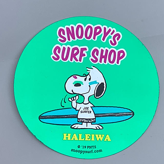 SNOOPY(スヌーピー)のSNOOPY’S SURF SHOP ステッカー 丸型  エンタメ/ホビーのおもちゃ/ぬいぐるみ(キャラクターグッズ)の商品写真