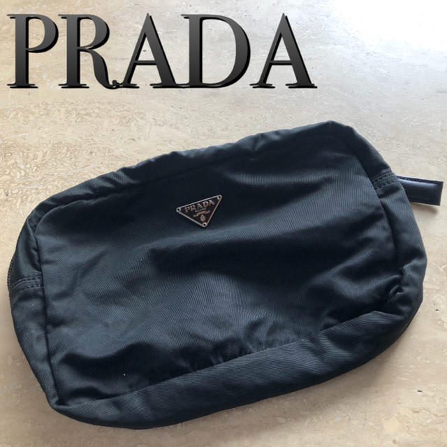 PRADA(プラダ)のatさま専用【プレゼント】プラダポーチ　PRADA バニティ レディースのファッション小物(ポーチ)の商品写真