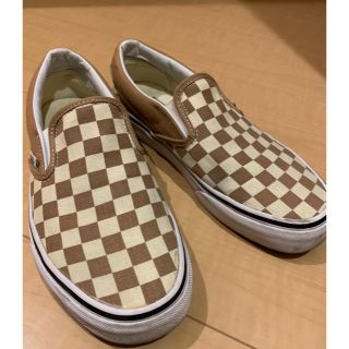 ヴァンズ(VANS)のVANS スリッポン チェッカー ベージュ 23cm(スリッポン/モカシン)