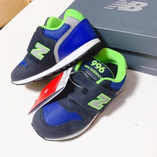 ニューバランス(New Balance)の新品 ニューバランス スニーカー 996 16.5 ブルー ライム キッズ(スニーカー)