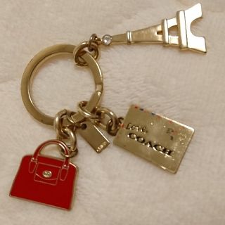 コーチ(COACH)のポコム様専用 COACH キーホルダー 中古 ゴールド ＆クレイサスキーホルダー(キーホルダー)