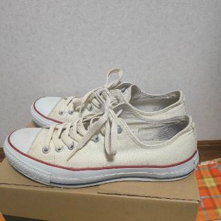 コンバース(CONVERSE)のCONVERSE コンバース オールスター ローカットスニーカー　ベージュ 白(スニーカー)