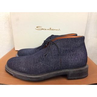 サントーニ(Santoni)の新品 日本未発売 サントーニ レザー チャッカブーツ SANTONI uk5.5(ブーツ)