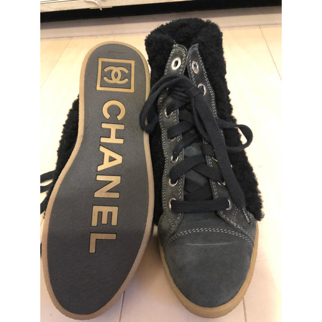 CHANEL - 正規品シャネル CHANEL ボア ムートン スニーカー 37 1/2