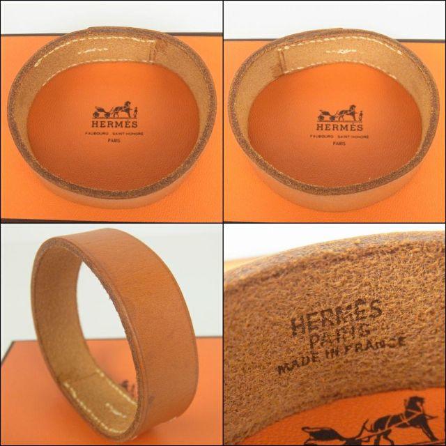 Hermes(エルメス)のエルメス 極美品 プールトゥール レザー バングル ブレスレット アクセサリー レディースのアクセサリー(ブレスレット/バングル)の商品写真