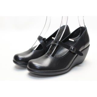 リゲッタ(Re:getA)のRe:getA 本革ストラップ付きウエッジパンプス(S)超美品(ハイヒール/パンプス)