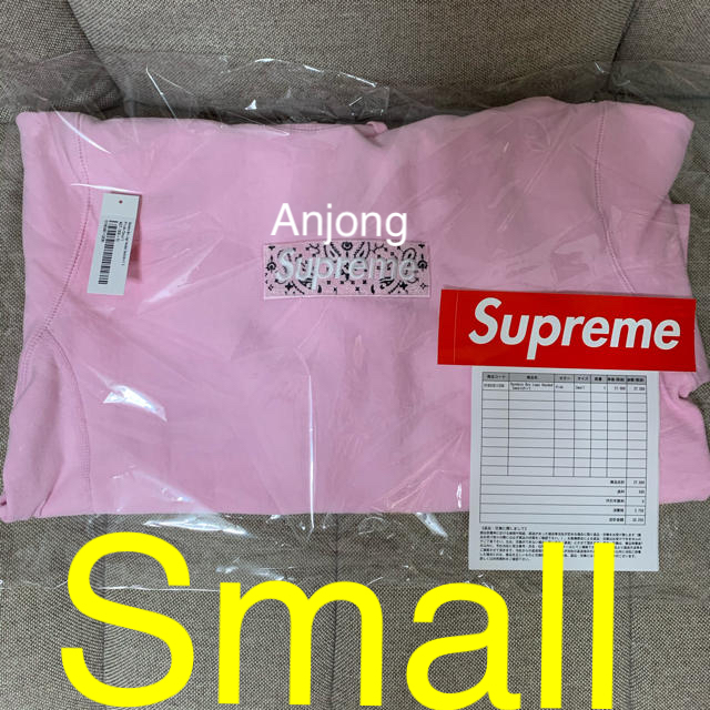 メンズ新品 SUPREME BOX LOGO BANDANA PINK SMALL