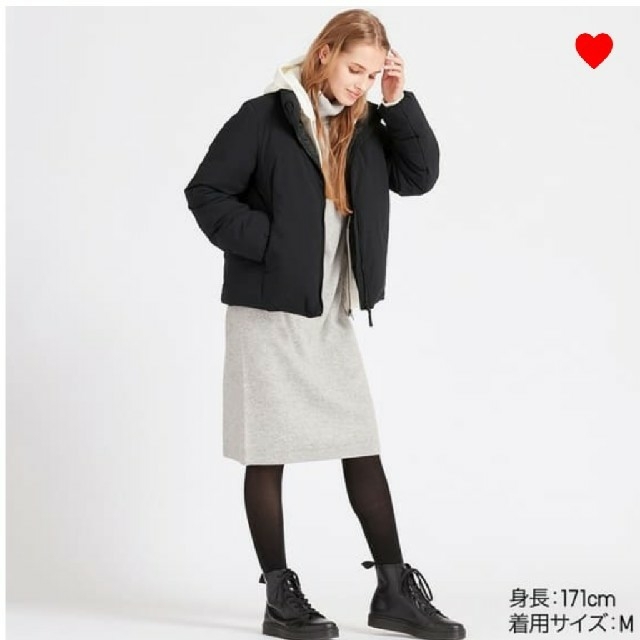 UNIQLO(ユニクロ)のユニクロ ハイブリッドダウンパーカ 黒 GU マウジー しまむら レディースのジャケット/アウター(ダウンジャケット)の商品写真