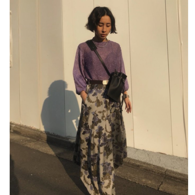 ナチュラルネイビー AMERI BERRY JACQUARD BELT SKIRT - www.yestofresh.rs