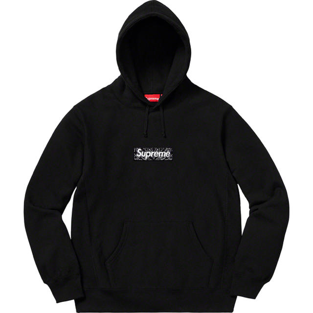 正規品 Supreme Bandana Box Logo Hooded 黒 L