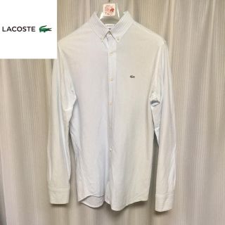 ラコステ(LACOSTE)のラコステ  定番 薄手　長袖　ブルーストライプ　スリムフィット　シャツ(シャツ)