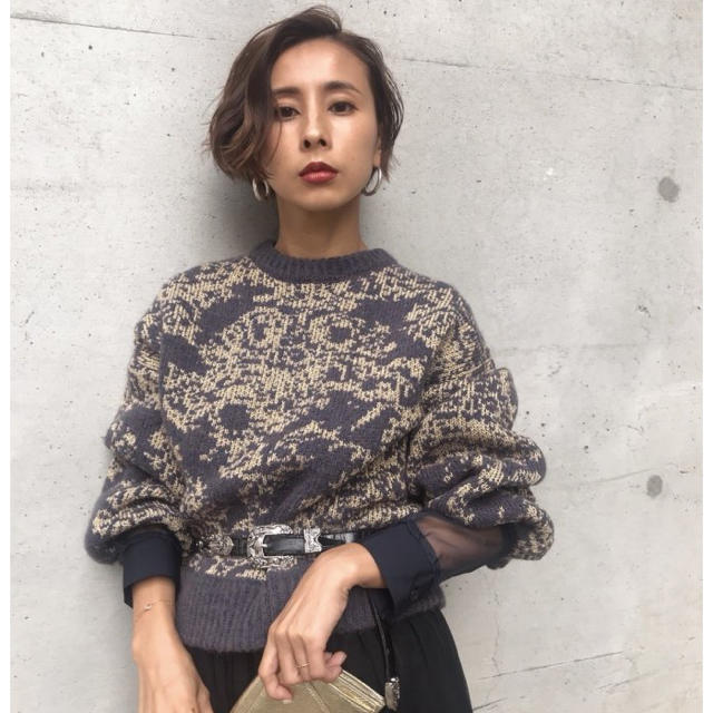 レディースAmeri ❤️DAMASK JACQUARD KNIT