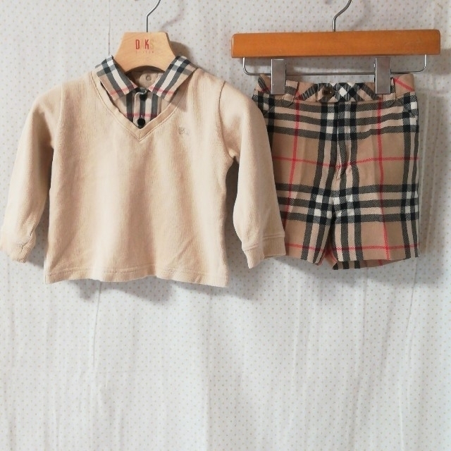 BURBERRY(バーバリー)のBURBERRY　上下セット　８０ キッズ/ベビー/マタニティのベビー服(~85cm)(その他)の商品写真