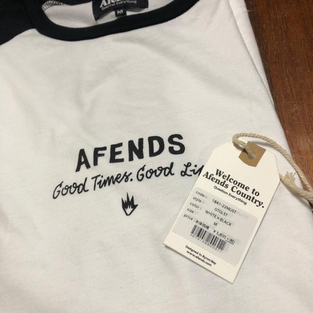 Abercrombie&Fitch(アバクロンビーアンドフィッチ)のafends アフェンズ　七分袖tシャツ ラグラン　Mサイズ メンズのトップス(Tシャツ/カットソー(七分/長袖))の商品写真