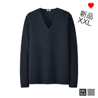 ユニクロ(UNIQLO)の【新品】ユニクロ ユー Vネックセーター ネイビー  ユニクロ ユー セーター(ニット/セーター)