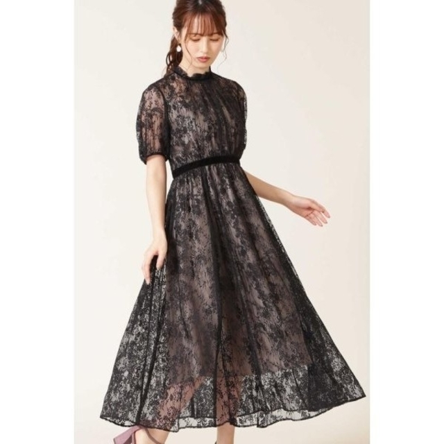 JILL by JILLSTUART - レース×ベルベットドレスの通販 by 優乃 shop ...