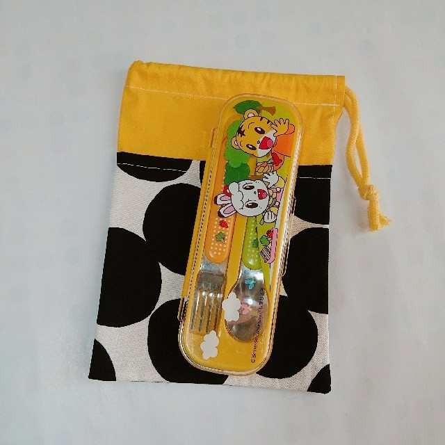 北欧風bigドット (yellow) ☆3点セット☆ハンドメイド ハンドメイドのキッズ/ベビー(外出用品)の商品写真