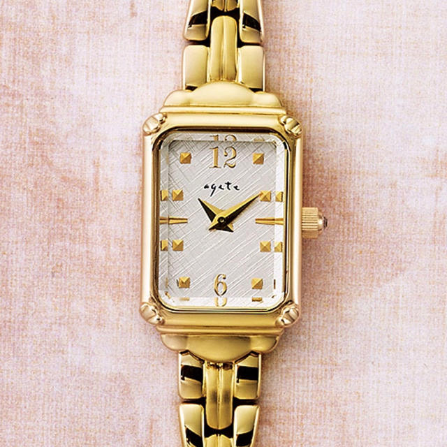 agete(アガット)のagete FIRST スクエアフェイスジュエリーウォッチ レディースのファッション小物(腕時計)の商品写真