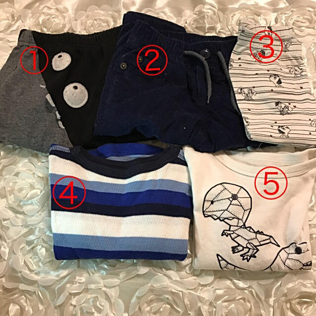 babyGAP(ベビーギャップ)のGAP トップス＆パンツ 5点セット 男の子 キッズ/ベビー/マタニティのベビー服(~85cm)(パンツ)の商品写真