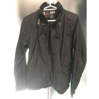 バーバリーブラックレーベル(BURBERRY BLACK LABEL)のkazuさん専用！！バーバリー薄手ジャンバー黒 L(ナイロンジャケット)