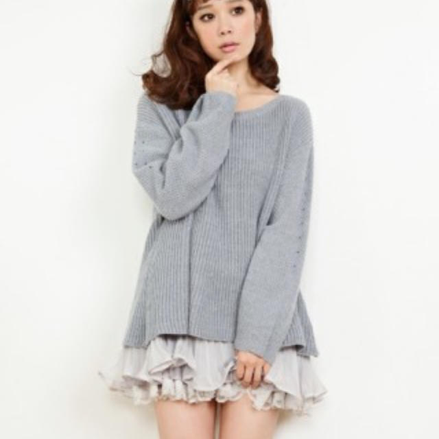 SNIDEL(スナイデル)の紗栄子着用♡チュールニットワンピ レディースのワンピース(ミニワンピース)の商品写真