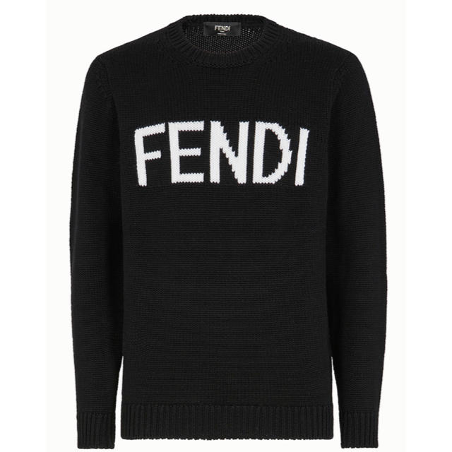 トップスfendi ブラックウール セーター